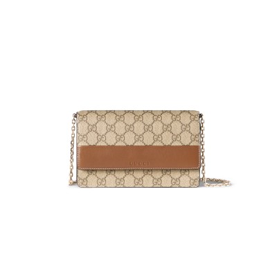 GUCCI GG EMBLEM WALLET ON CHAIN ‎838151AAEV22751 (20*13*4cm)
